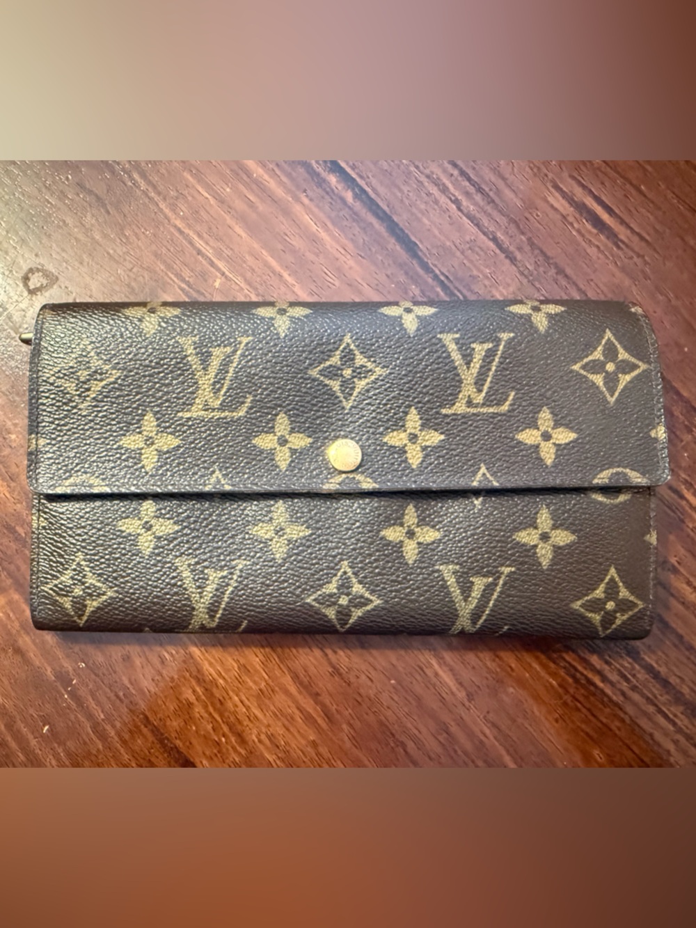 Louis Vuitton Monogram Sarah Long Wallet